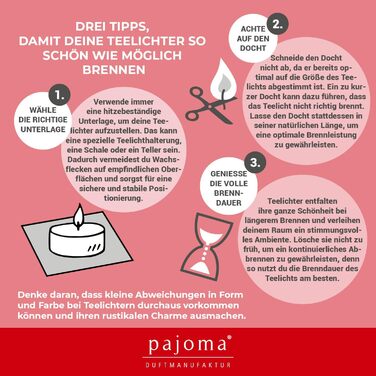 Ароматичні чайні свічки Pajoma 90, 3x30 шт. , ароматичні свічки, багато ароматів на вибір, висота 1,5 см, діаметр 3,5 см (гранат, 30)