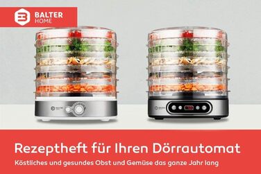 Дегідратор на 5 полиць, 500 Вт з LCD дисплеєм Balter