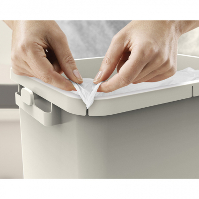 Контейнер для сміття з двома баками 60 л, білий Totem Pop Joseph Joseph