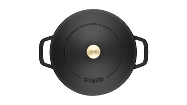 Чугунная жаровня Chistera с крышкой 28 см, черная Staub