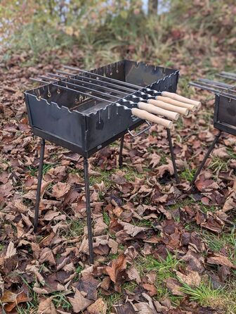 Портативний мангал та 5 шампурів з нержавіючої сталі та сумку Generisch