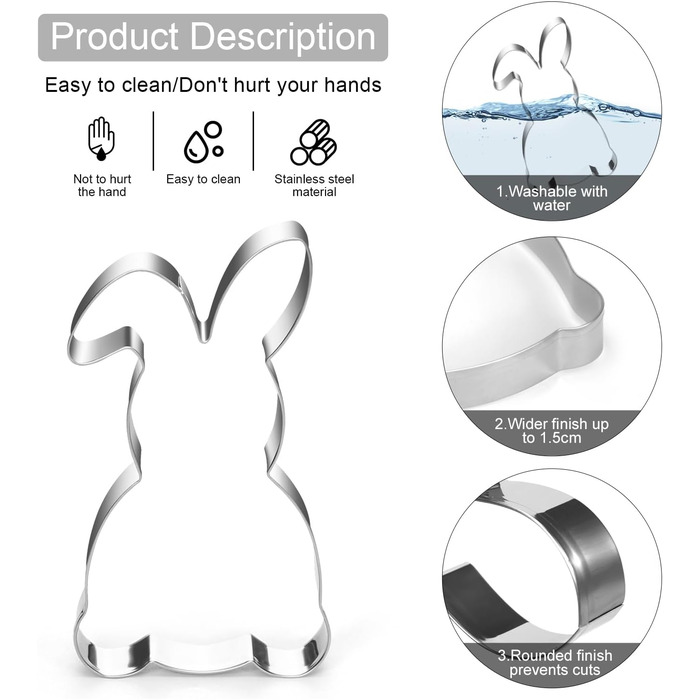 Різдвяні формочки для печива, набір формочок для печива гном Санта Клаус, формочка для печива з нержавіючої сталі у формі лося, формочка для печива з 4 головами лося, подарункові формочки для печива для випікання помадних тортів (барвиста тема A7)