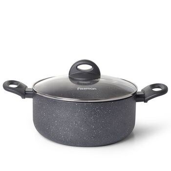 Каструля зі скляною кришкою 26 см 5,5 л MOON STONE Fissman