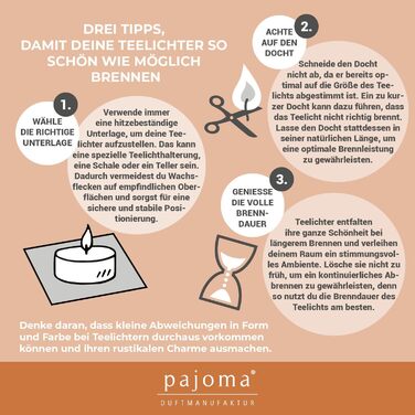 Ароматичні чайні свічки Pajoma 90, 3x30 шт. , ароматичні свічки, багато ароматів на вибір, висота 1,5 см, Ø 3,5 см (ваніль та кориця, 30)