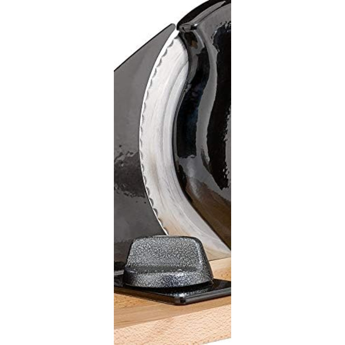 Ручная хлеборезка Zassenhaus CLASSIC Черный Solingen Blade Steel Толщина резки 1-18 мм Доска и кривошип из бука Размеры 30 25,5 19см Черный Один размер