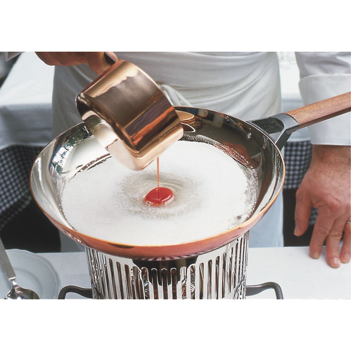 Сковорода 28 см з деревяною ручкою мідна Cintura Orione Alessi