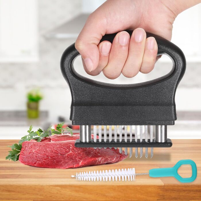 Пресс для мяса из нержавеющей стали с 48 лезвиями черный sdhiiolp