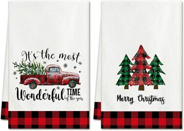 Набір з 2 різдвяних кухонних рушників 45 x 65 см, набір R Ohok