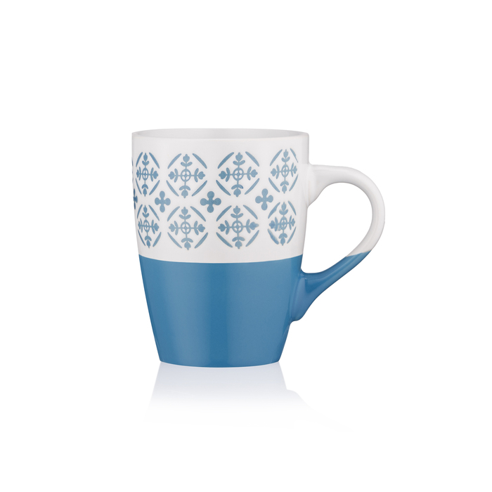 ARDESTO Ornament Cup, 320 мл, керамический, синий и белый
