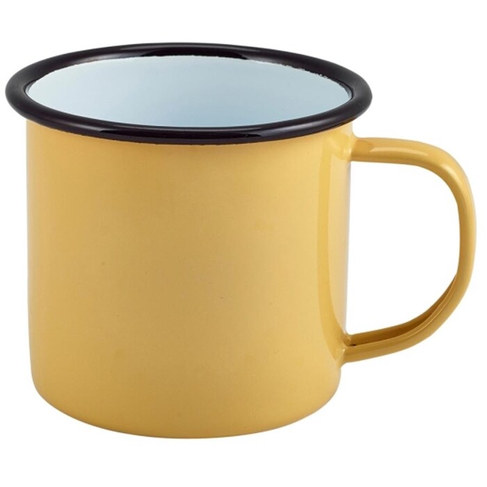 Кухоль 9х8 см, 360 мл, емаль, жовта, GenWare