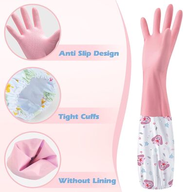 Рукавички для миття посуду 3 пари 46 см SHAIDOJIO