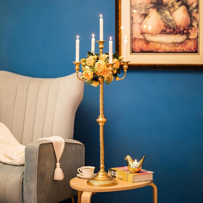 Золотий свічник, металевий 88 см Sziqiqi