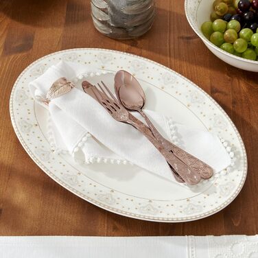 Столовий сервіз на 6 персон, 20 предметів, білий/сріблястий OSAKA MULTI CASA MEX