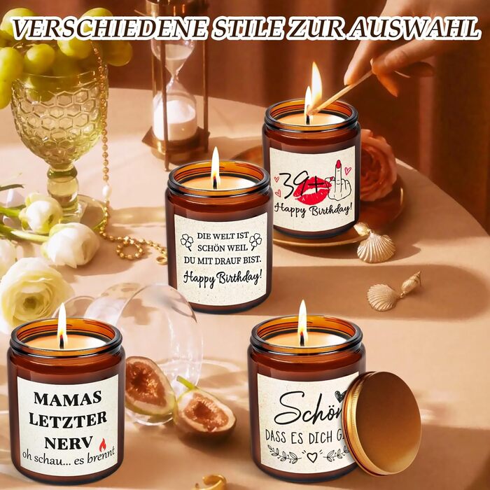 Ароматизована свічка у склянці - аромат лаванди TUZELIYA