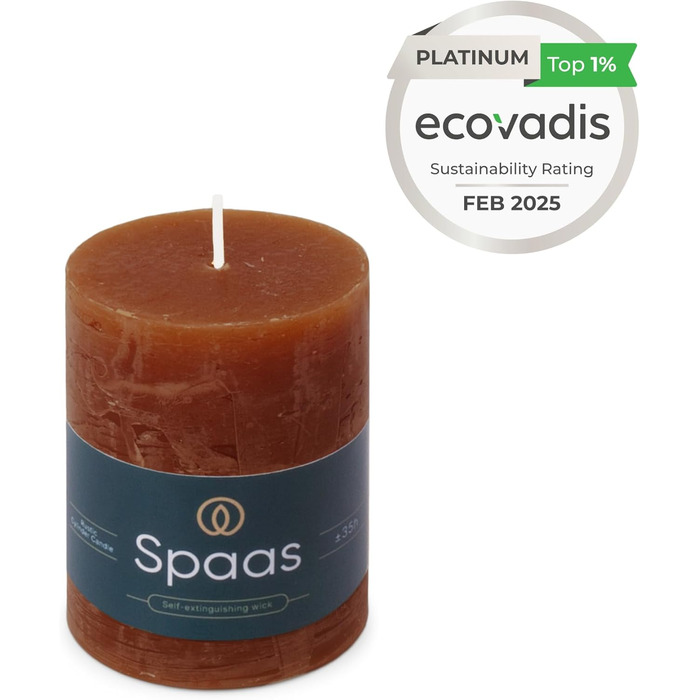 Свічка Spaas Rustic Pillar 70/95 мм 35 шт. - світло-рожева (бордо)