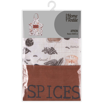 Фартук Ardesto Spice 68х80см, 90% полиэстер, 10% хлопок, бело-коричневый