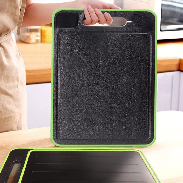 Разделочная доска с функцией размораживания Frost Away 36,5 х 25 см черный/зеленый HENGBIRD