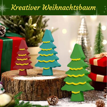 И силіконова форма ялинка ялинка ливарні форми силіконова гіпсова форма для лиття свічок ливарні форми різдвяні силіконові форми ялинка своїми руками, 3 шт.