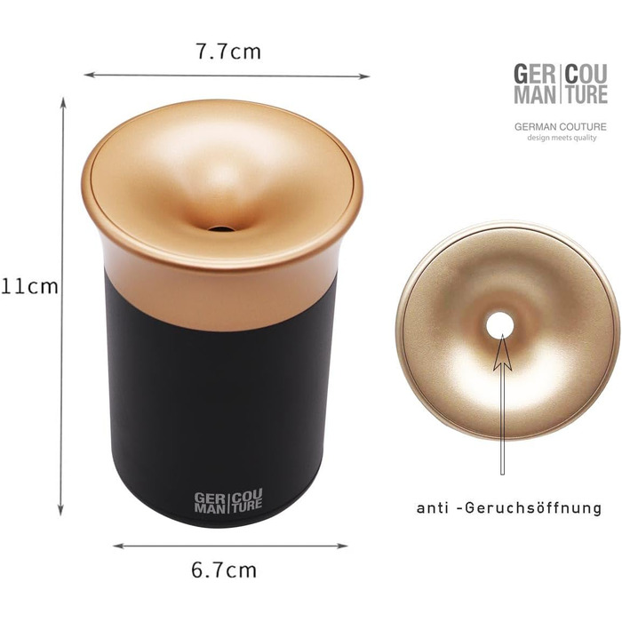 Попільничка для тютюнових стіків чорний-золотий GC