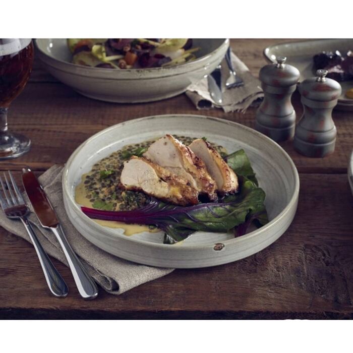 Тарілка презентаційна з бортиком 21хh 2.9 см, Terra Porcelain Grey, GenWare