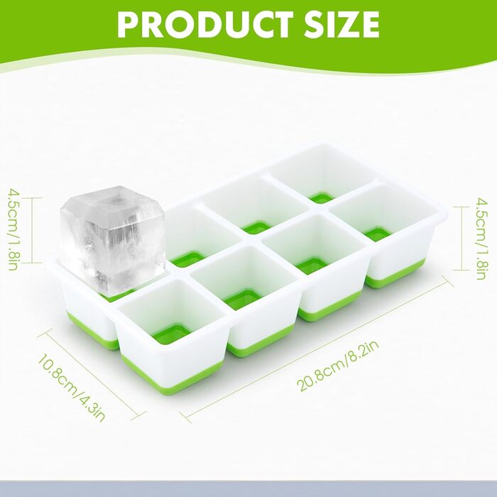 Силіконова форма для льоду 3 шт зелений Sinnsally