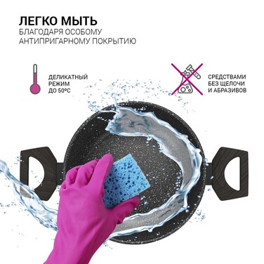 Кастрюля со стеклянной крышкой 20 см 2,87 л Carrie Fissman