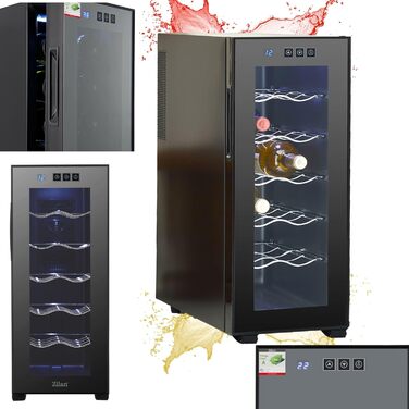 Винний холодильник з світлодіодним освітлення до 12 пляшок Zilan
