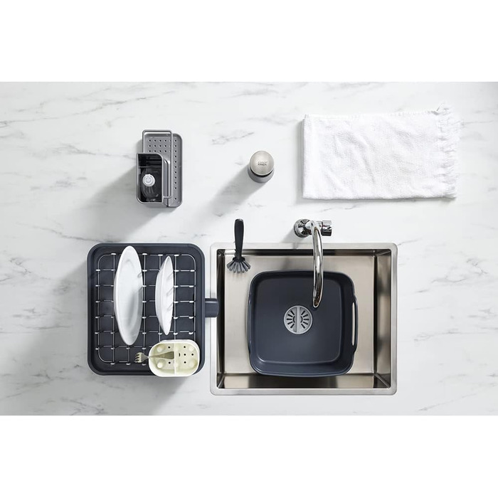 Контейнер для миття посуду 9 л, темно-сірий Wash&Drain Joseph Joseph