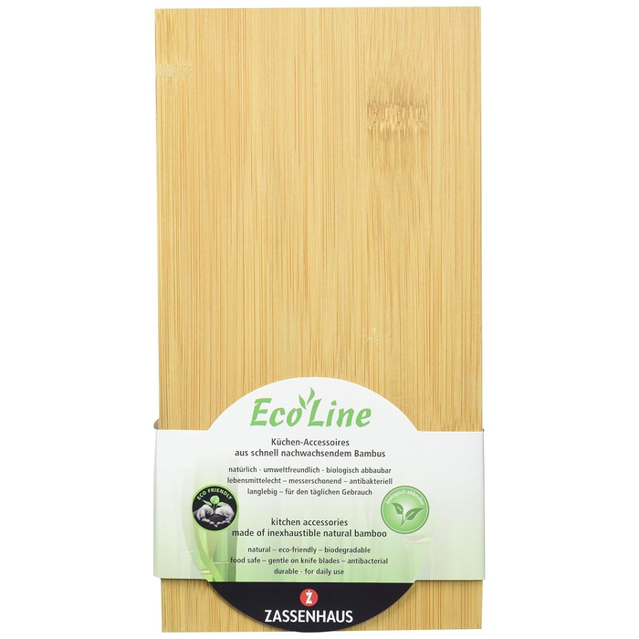 Ножовий блок Zassenhaus Eco Bamboo без ножа, дерево, знімна вставка з щетини, 12х23 см, на 8-10 ножів, універсальний ножовий блок