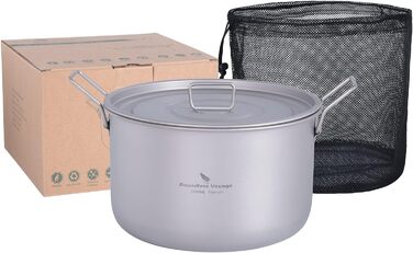 Титановая кастрюля со складной ручкой для кемпинга 2,4 л iBasingo