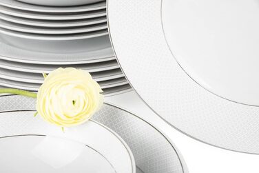 Набор посуды konsimo Combi на 6 персон Набор тарелок AMELIA Modern 18 предметов Столовый сервиз - Сервиз и наборы посуды - Комбинированный сервиз на 6 персон - Сервиз для семьи - Посуда (Сатин, 25 шт.)