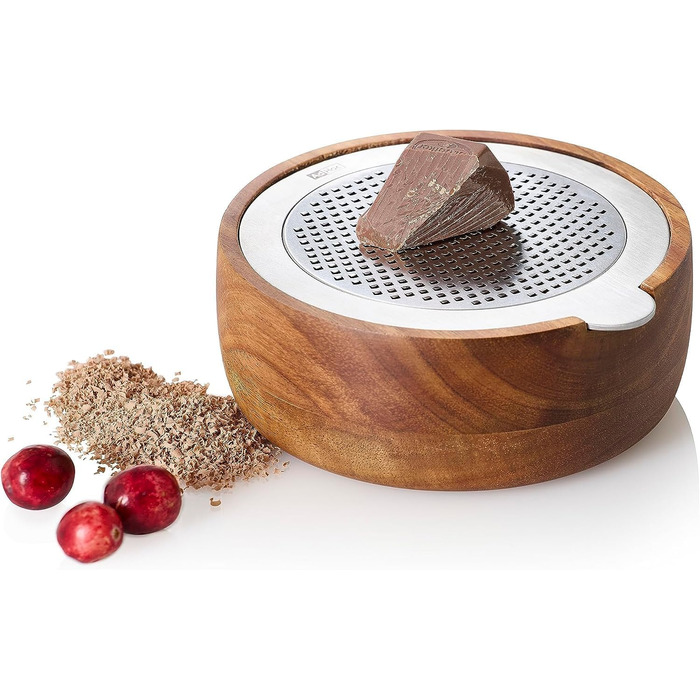 Терка дрібна з дерев'яним контейнером для збору, кругла AdHoc