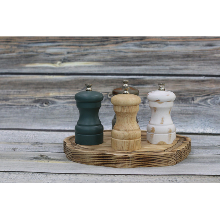 Млинок сіль-перець 10 см, світле дерево, GenWare