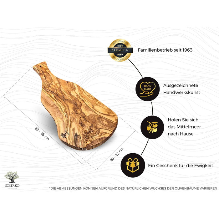 Дошка для стейку Oivenhoz з пазом для соку, набір з 2 шт., 40 см, Димчастий барбекю (45Д x 17Ш см, рустикальний стиль, без пазу для соку)