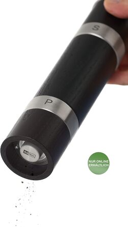 Млин для перцю та солі подвійний, чорний Duomill AdHoc