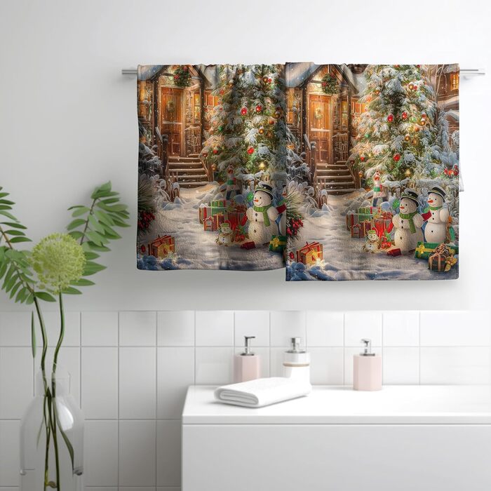 Різдвяні кухонні рушники Kwlegh, рушник для рук, рушник для пальців у формі різдвяної ялинки з цукерками та сніжинками, набір з 2 шт. , милий чоловічий банный рушник, високопоглинаючі рушники, 36 x (Xmas-a)