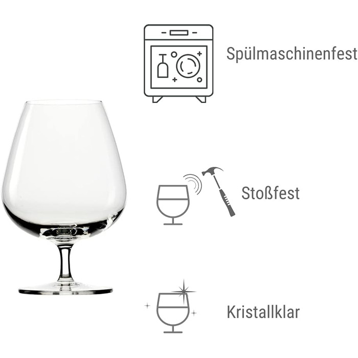 Коктейльні чаші Stlzle Lausitz Grandezza 240 мл / Набір з 6 келихів для мартіні/Келихи для аперитиву/Cosmopolitan Келихи для посудомийної машини безпечні та ударостійкі (коньячні келихи)