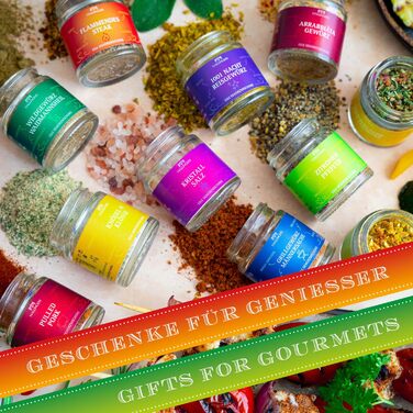 Набір із 12 класичних спецій в подарунковій упаковці Hallingers