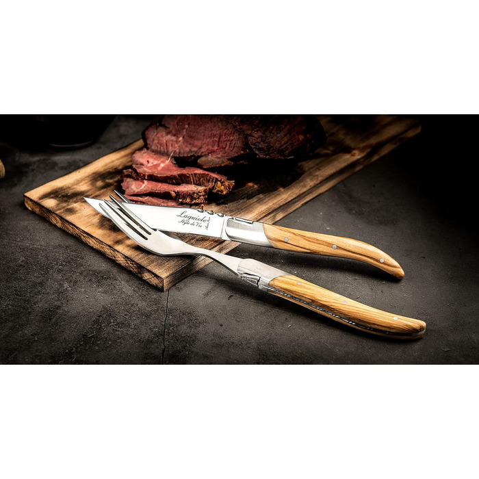 Набір з 6 виделок в дерев'яній коробці Luxury Line Laguiole Style de Vie