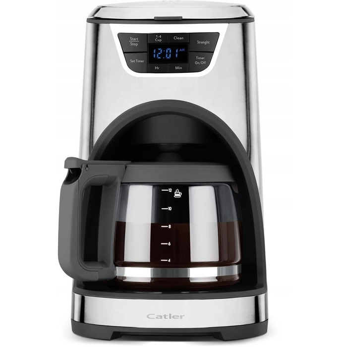 CATLER Кофеварка капельная 1.8л, молотая, для кофе фильтр, черно-серый
