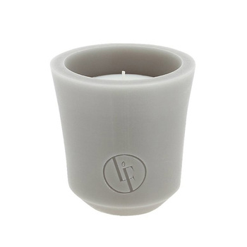 Свеча в подсвечнике из воска Bougies La Française, серая, 13 х 13,5 см, 370 г