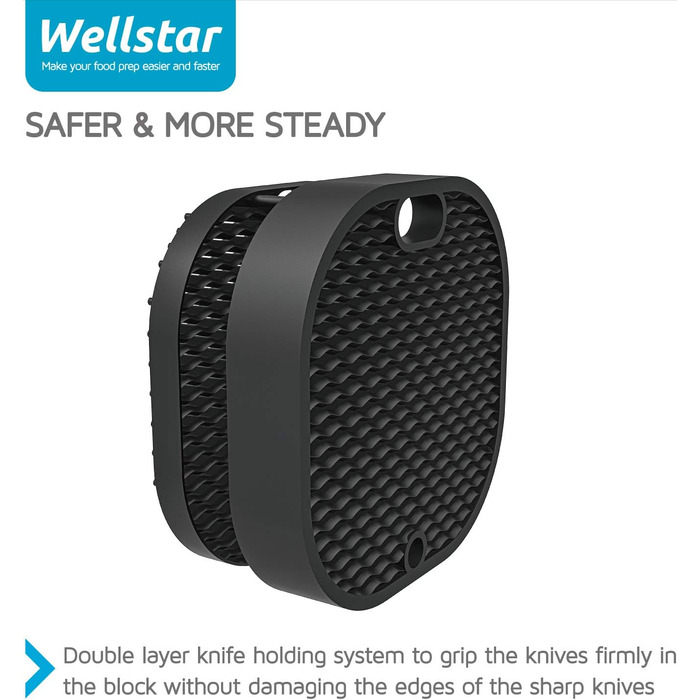 Ножовий блок на 16-18 ножів, білий WELLSTAR