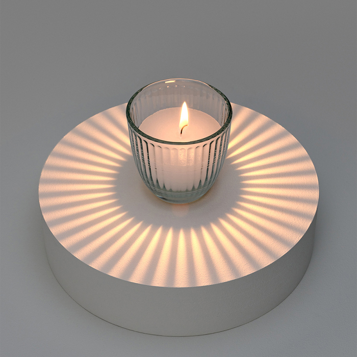 Свічка у свічнику Bougies La Française, біла, 7 х 7 см, 75 г