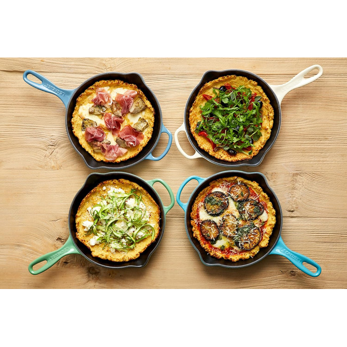 Чавунна сковорода LE CREUSET Signature, кругла, Ø Для всіх типів плит, вкл. підходить для індукції, 1,93 кг, гранатовий, 20182239490422 (карибський, 23 см)