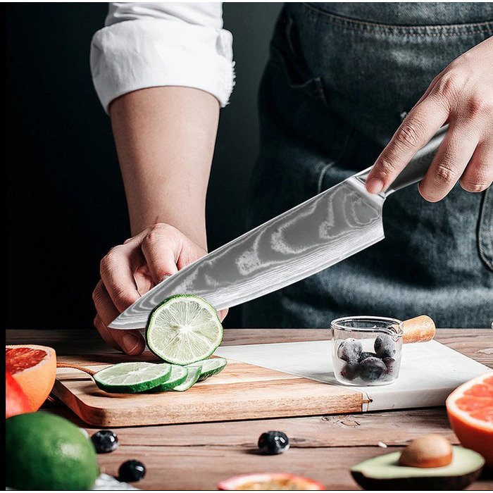 Профессиональный универсальный нож 21 см из дамасской стали GRILLI 777143 Код: 012316