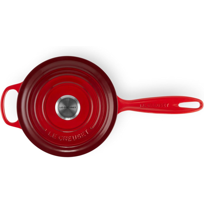 Чавунний сотейник Ø 18 см, 1,8 л з кришкою, вишнево-червоний Signature Le Creuset