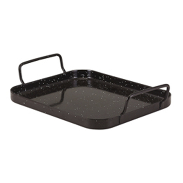 Піднос прямокутний 21*17 см, емальований, чорний, GenWare