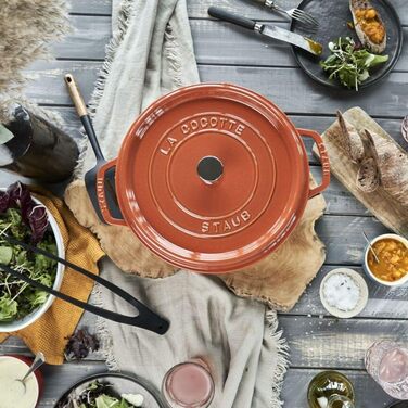 Кастрюля / жаровня 24 см с крышкой Burnt Orange Staub
