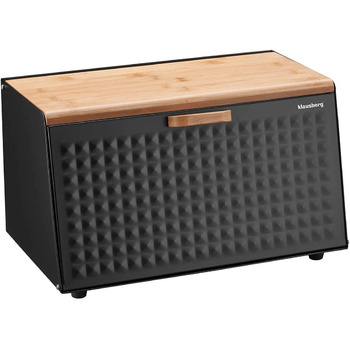 Хлебница деревянная из нержавеющей стали черный 35,5 х 21,5 х 20 см Klausberg