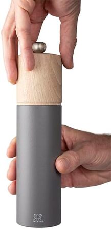 Млин для перцю Boreal, 21 см, класична обстановка, виготовлений з деревини бука, сертифікований PEFC, французьке виробництво, колір кам'яний сірий камінь сірий млин для перцю